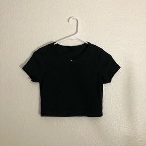 M Black Crop Top